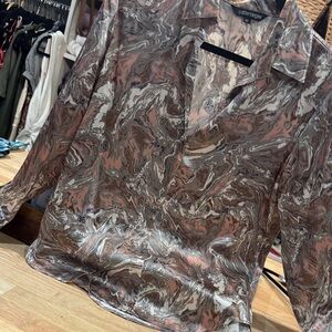 Catherine Gee French cuff silk blouse